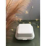 Бенто-бокс (сахарный тростник) 140*140 мм (внутренние диаметр 9,5 см, высота 6,5 см)