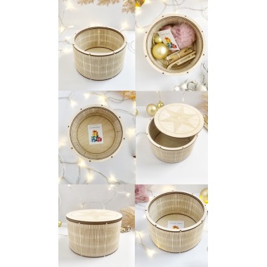 Коробка круглая для подарка 15*9 см , 1 шт (под заказ за 2 дня) Коробка круглая для подарка 15*9 см , 1 шт (под заказ за 2 дня)