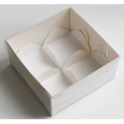 Коробка для 4 моти 120*120*55 (белая) с пласт. крышкой и ложементами, 1 шт