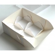 Коробка для 4 моти 120*120*55 (белая) с пласт. крышкой и ложементами, 1 шт