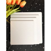 Подложка мдф белая 2,5-3 мм квадратная 350*350 мм, 1 шт