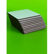 Подложка мдф белая 2,5-3 мм квадратная 80*80 мм, 1 шт