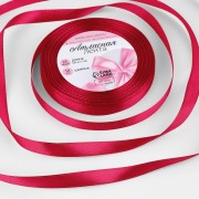 Лента атласная, 10 мм × 23 ± 1 м, цвет малиновый №111