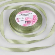 Лента атласная, 10 мм × 23 ± 1 м, цвет фисташковый №93