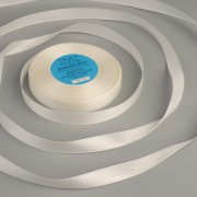 Лента атласная, 12 мм × 33 ± 2 м, цвет молочный №042