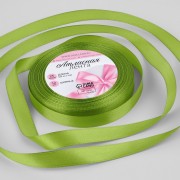 Лента атласная, 12 мм × 23 ± 1 м, цвет светло-оливковый №143