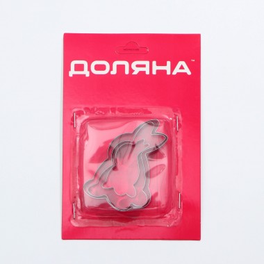 Набор форм для вырезания печенья  «Кролик», 3 шт, 5,5×8,5 см, 7,3×4,6 см, 4,8×2,6 см, цвет хромированный