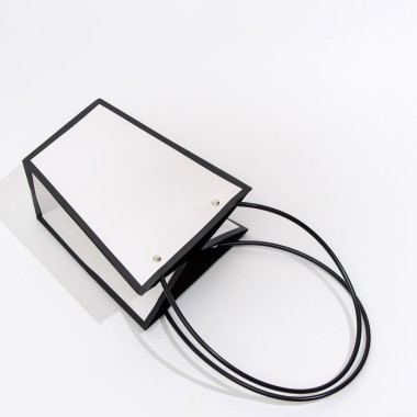 Сумка для цветов Белая влагостойкая, 17x17-11.5x11.5-20 см, 1 шт