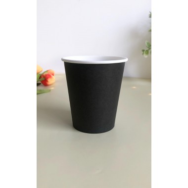 Стаканчик бумажный одноразовый 250 мм ЧЁРНЫЙ, 1 шт (без крышки)