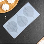 Силиконовый коврик для айсинга «Тополиный лист», 3 ячейки, 23×11×0,3 см