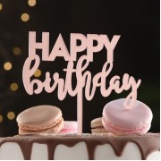 Топпер "Happy Birthday 1", РОЗОВОЕ золото (7003932)