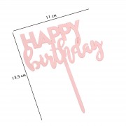 Топпер "Happy Birthday 1", РОЗОВОЕ золото (7003932)