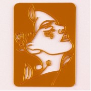 Украшение для торта «Девушка с цветами», цвет золото (9496600)