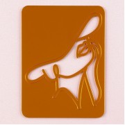 Украшение для торта «Девушка в шляпе», цвет золото (9496602)