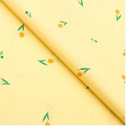 Бумага упаковочная тишью, "Цветы", желтый, 50 см х 70 см 17 грамм, 1 лист