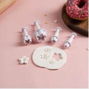 Набор плунжеров кондитерских  «Ромашка», 4 шт: 3,3 см, 2,4 см, 2,1 см, 2 см (2954639)