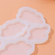 Форма силиконовая для леденцов «Облачка», 15×10,5×0,7 см, 5 ячеек, цвет белый