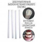 Палока-дюбель для кондитерских изделий , d=1 см, 30 см, 1 шт (7315839)
