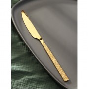 Нож столовый из нержавеющей стали Magistro «Лин GOLD», длина 22,5 см, цвет золотой