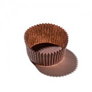 Капсула бумажная 40*21 мм круглая  коричневая ( диаметр дна 40 мм, высота бортика 21 мм) 45-50 шт