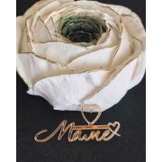 Топпер из оргстекла Золото 2 мм "Маме" 5*2,1 см, 1 шт