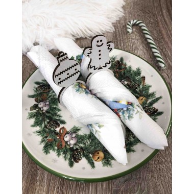 Кольцо для салфеток  , высотой 8 см, диаметр кольца 3,5 см, Дерево (мдф)  3 мм, 1 шт