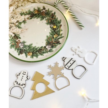 Кольцо для салфеток  , высотой 8 см, диаметр кольца 3,5 см, Дерево (мдф)  3 мм, 1 шт