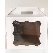 Коробка-чемодан 240*240*240 мм с окном (гофрокартон)