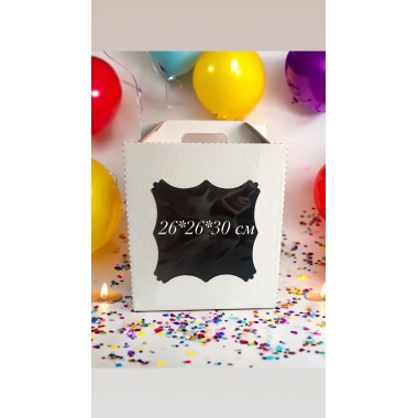 Коробка-чемодан 260*260*300 мм с окном (гофрокартон), 50 шт