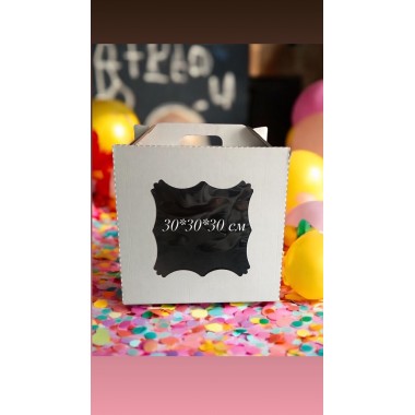 Коробка-чемодан 300*300*300 мм с окном (гофрокартон), 10 шт