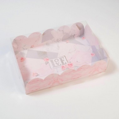 Коробка для печенья, кондитерская упаковка с PVC крышкой, 30 х 40 х 8 см Коробка для печенья, кондитерская упаковка с PVC крышкой, 30 х 40 х 8 см