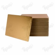 Подложка прямоугольная, усиленная, односторонняя, Золото (2,5 мм), 370*280 мм.