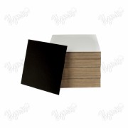 Подложка квадратная, усиленная, двухсторонняя, Чёрная/Белая, (2,5 мм), 220*220 мм.