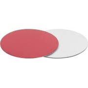 Подложка круглая (2,5 мм) Красная/Серебро ,260 мм.