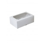 Короб под капкейки БЕЛЫЙ с ОКНОМ CUP2,100*160*100 мм.