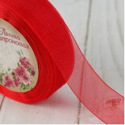 Лента капроновая, 20 мм, 20±1м, 26, цвет красный.