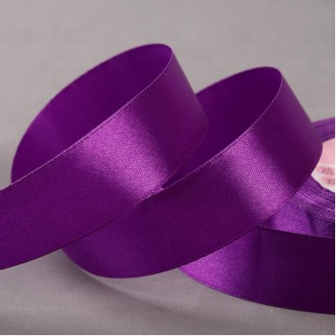 Лента атласная, 20 мм × 23 ± 1 м, цвет холодный фиолетовый №35