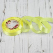 Лента атласная, 20 мм × 23 ± 1 м, цвет лимонный №51.