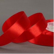 Лента атласная, 25 мм × 23 ± 1 м, цвет красный №26