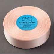 Лента атласная, 25 мм × 33 ± 2 м, цвет светло-розовый №002