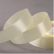 Лента атласная, 25 мм × 23 ± 1 м, цвет сливочный №02