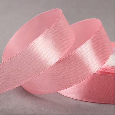 Лента атласная, 25 мм × 23 ± 1 м, цвет жемчужно-розовый №41