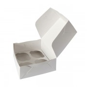 Короб под капкейк БЕЛЫЙ БЕЗ ОКНА CUP4, 160*160*100 мм.