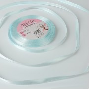 Лента атласная, 6 мм × 23 ± 1 м, цвет нежно-голубой №13