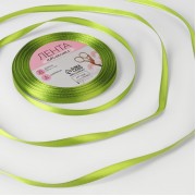 Лента атласная, 6 мм × 23 ± 1 м, цвет зелёный №143