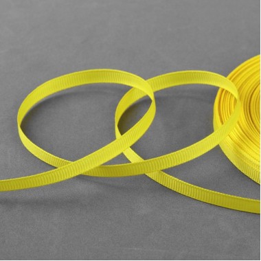 Лента репсовая, 6 мм, 22 ± 1 м, цвет жёлтый №15