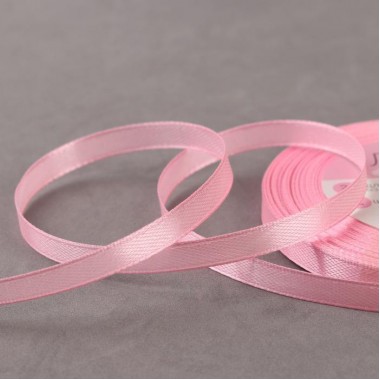 Лента атласная, 6 мм × 23 ± 1 м, цвет розовый №1