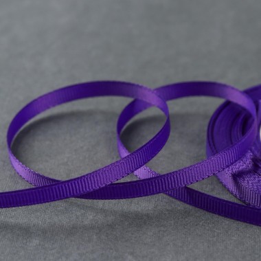 Лента репсовая, 6 мм, 22 ± 1 м, цвет фиолетовый №35
