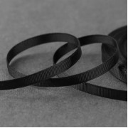 Лента репсовая, 6 мм, 22 ± 1 м, цвет чёрный №39
