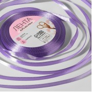 Лента атласная, 6 мм × 23 ± 1 м, цвет сиреневый №21